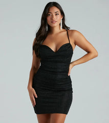 Rita Glitter Strappy Back Party Dress