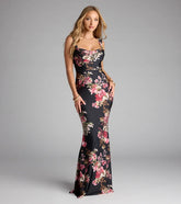 Emily Floral Cutout Mermaid Formal Dress