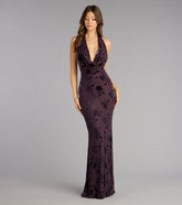Morgan Plunge Cowl Neck Mermaid Formal Dress