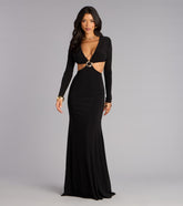 Zoe Long Sleeve Cutout Mermaid Formal Dress