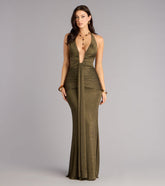 Monroe Metallic Knit Mermaid Formal Dress