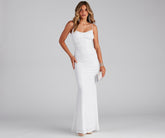 Arely Formal Sequin Scoop Neck Long Dress
