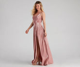 Noelle Formal Woven Glitter Ball Gown