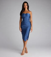 Sweetheart Status Strapless Midi Dress