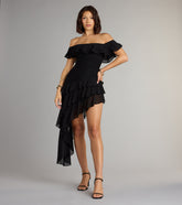 Drama Me Softly Ruffle Chiffon Mini Dress