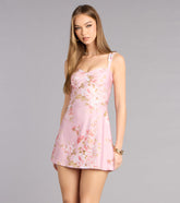 Effortlessly Flirty Floral A-Line Mini Dress