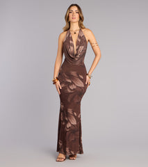 High Impact Floral Mesh Maxi Dress