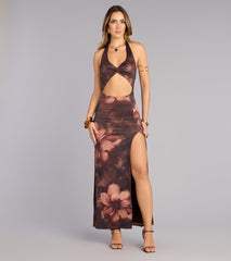 Unforgettable In Floral Cutout Maxi Dress