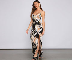 Island Glam Tropical Maxi Dress