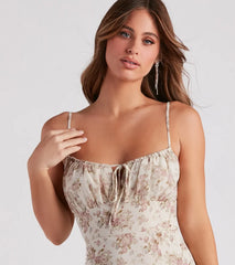 Precious Blooms Floral Midi Dress