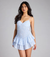 Cute Little Things Striped A-Line Mini Dress