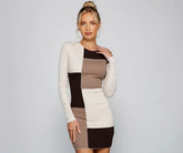 Keeping Up With Knit Colorblock Mini Dress