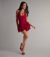 Lover’s Lure Halter Mini Dress