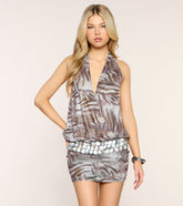 Wild Mood Zebra Print Mesh Bodycon Mini Dress