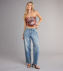 Wild Streak Strapless Tube Top