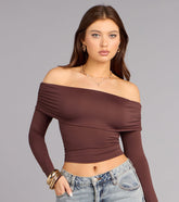 Casually Chic Knit Off-The-Shoulder Top