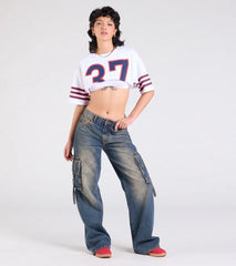 Go Team Varsity Graphic Crop Tee