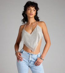 Certified Scene Stealer Rhinestone Chainmail Top