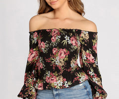 Floral Focus Off The Shoulder Top