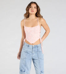 Swoon-Worthy Babe Lace-Up Corset Top