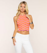 Bright Side Striped Halter Top