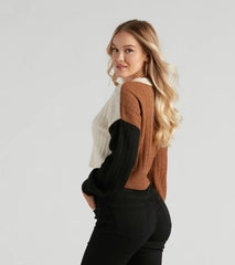 Best Of Friends Color Block Sweater