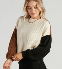 Best Of Friends Color Block Sweater