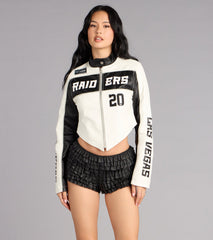 Ultra Game NFL Las Vegas Raiders Moto Jacket