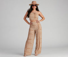 Sandy Beaches Boho Wide Leg Pants