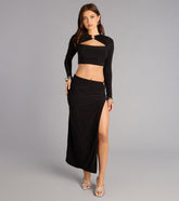 Cool Girl O-Ring High-Rise Maxi Skirt