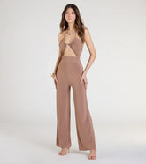Let's Vacay Halter Cutout Wide-Leg Jumpsuit