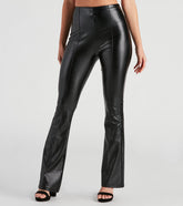The Winner Faux Leather Flare Pants