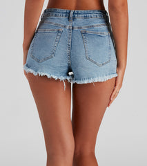 Perfect Day High Waist Denim Shorts