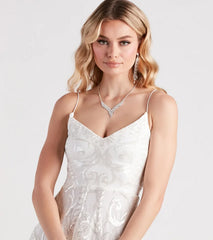 Bella Sequin V-Neck Party Dress
