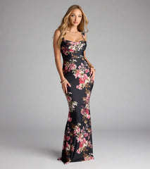 Emily Floral Cutout Mermaid Formal Dress