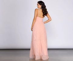 Aleta Deep V Tulle Ball Gown