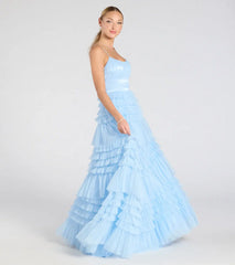 Elle Ruffled Tiered A-Line Formal Dress