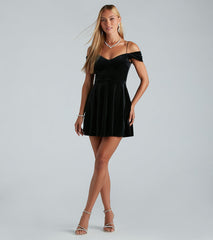 Nothing But Sparkles Velvet Glitter Short Dress
