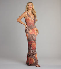 Wild Bloom Mesh Maxi Dress