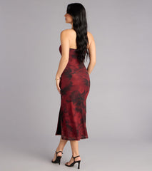 Written In Roses Strapless Midi Dress