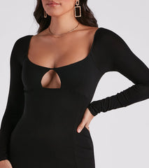 Stylish Staple Long Sleeve Midi Dress