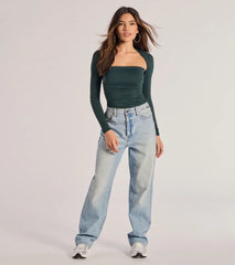 Effortlessly Chic Long Sleeve Ruched Top