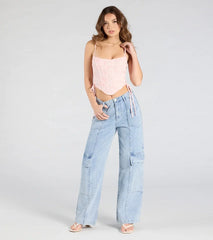 Swoon-Worthy Babe Lace-Up Corset Top
