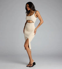 Cut It Out Babe Midi Dress