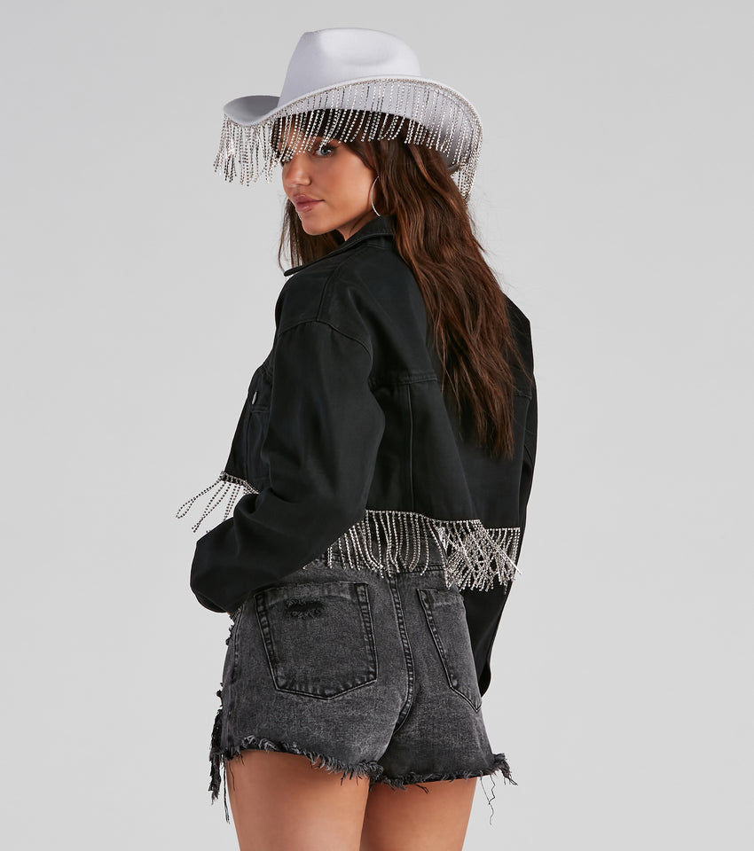Rhine And True Denim Crop Jacket