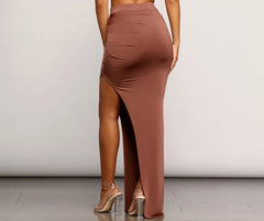 On Ice Asymmetrical Maxi Skirt